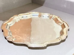 Tasses à liqueur en argent plaqué animal avec plateau de service assorti, ensemble de 6