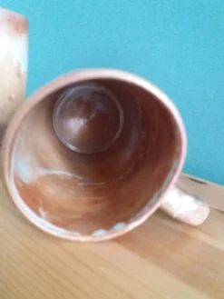 2 tasses mugs en grès émaillé