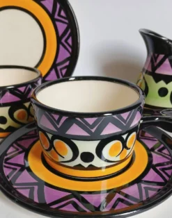 2 tasses & pot à lait Saint-Jean-de-Bretagne.