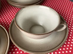 Tasses Salins France émaillé imitant le grès