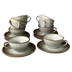 Tasses Salins France émaillé imitant le grès