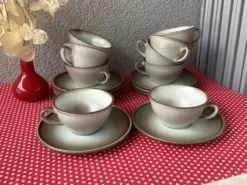 Tasses Salins France émaillé imitant le grès