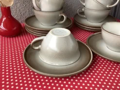Tasses Salins France émaillé imitant le grès