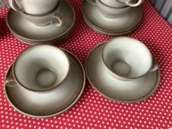 Tasses Salins France émaillé imitant le grès