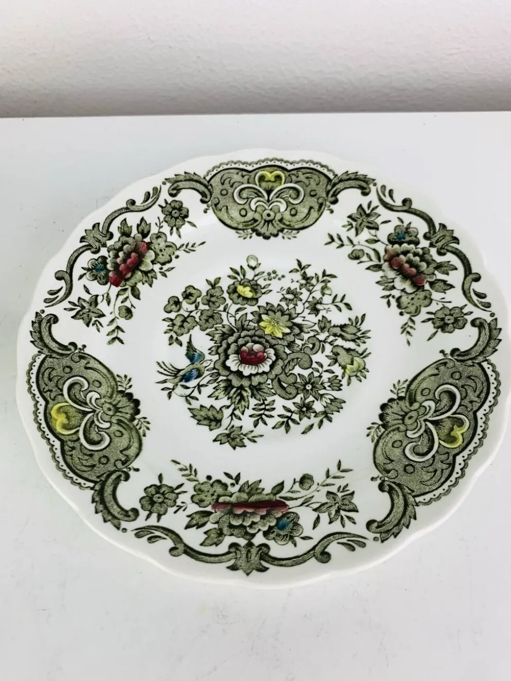 10 tasses à thé/café modèle Windsor par Ridgway, faïence anglaise