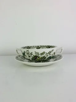 10 tasses à thé/café modèle Windsor par Ridgway, faïence anglaise