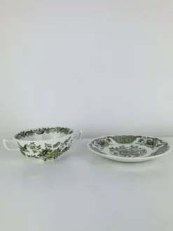 10 tasses à thé/café modèle Windsor par Ridgway, faïence anglaise