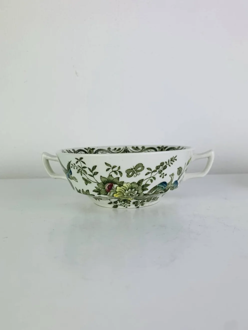 10 tasses à thé/café modèle Windsor par Ridgway, faïence anglaise