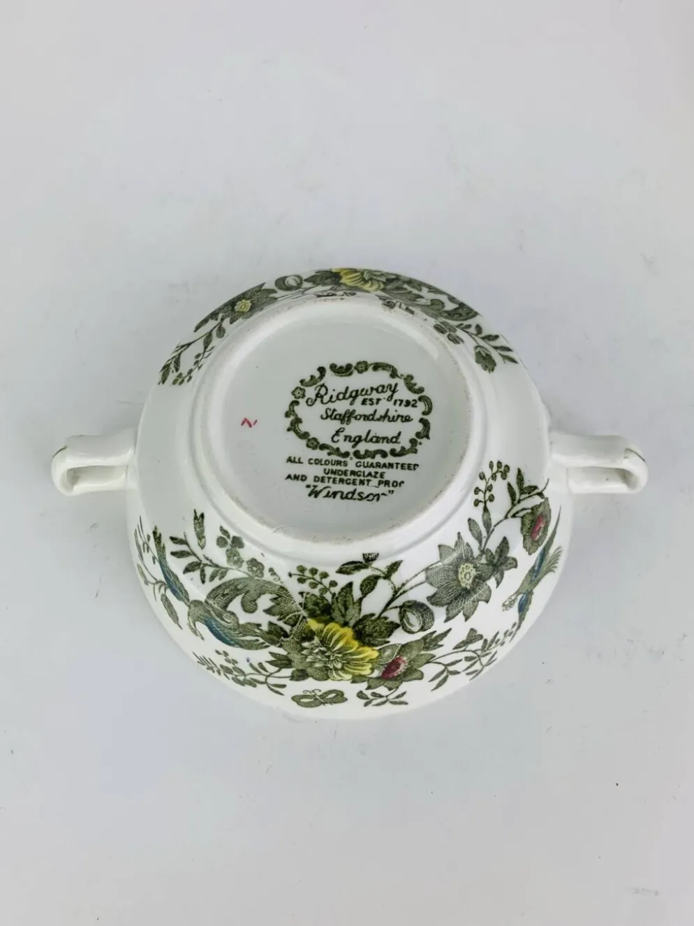 10 tasses à thé/café modèle Windsor par Ridgway, faïence anglaise