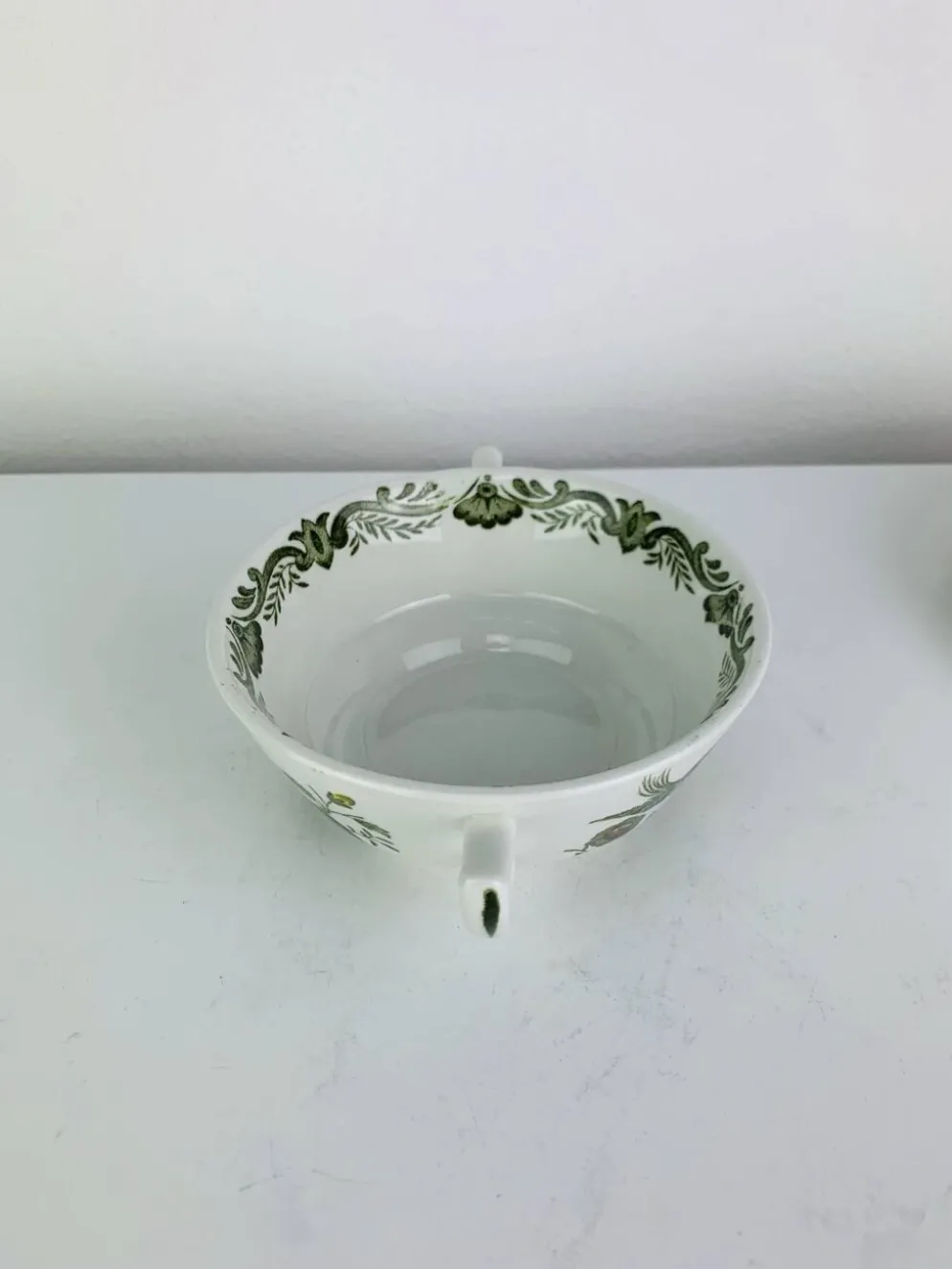 10 tasses à thé/café modèle Windsor par Ridgway, faïence anglaise