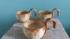 Tasses verres à sangria ou punch en grès de Puisaye, Jean-Pierre Prud’homme