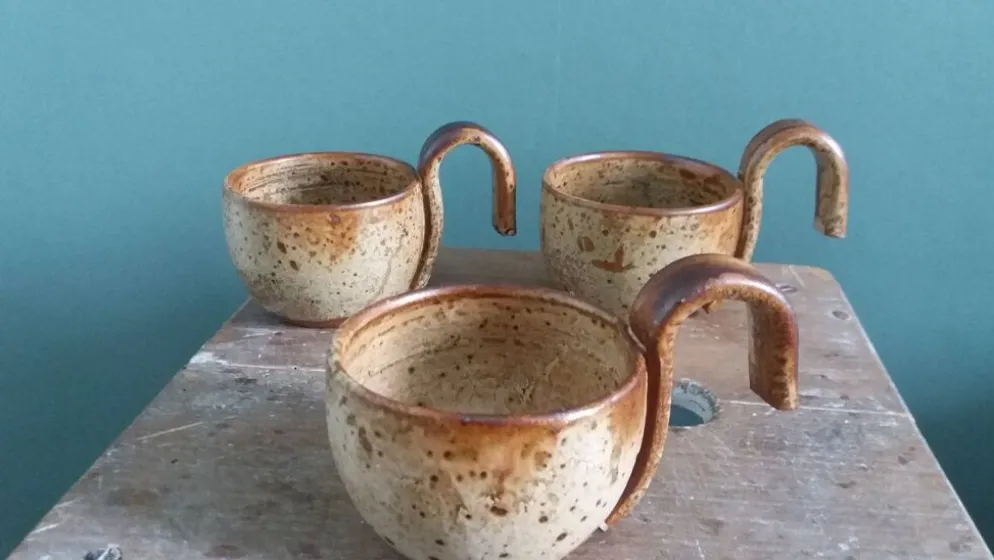Tasses verres à sangria ou punch en grès de Puisaye, Jean-Pierre Prud’homme