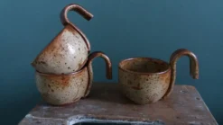 Tasses verres à sangria ou punch en grès de Puisaye, Jean-Pierre Prud’homme