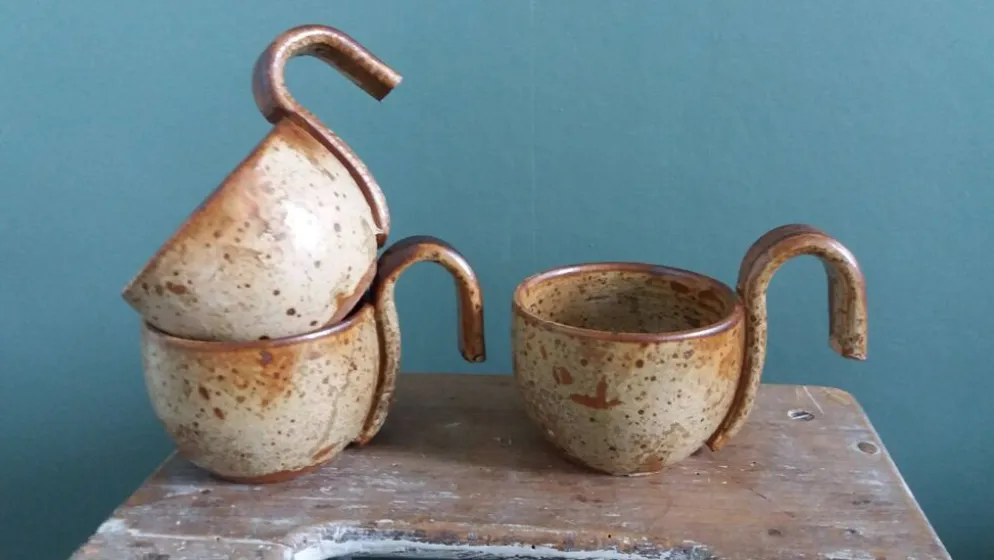 Tasses verres à sangria ou punch en grès de Puisaye, Jean-Pierre Prud’homme