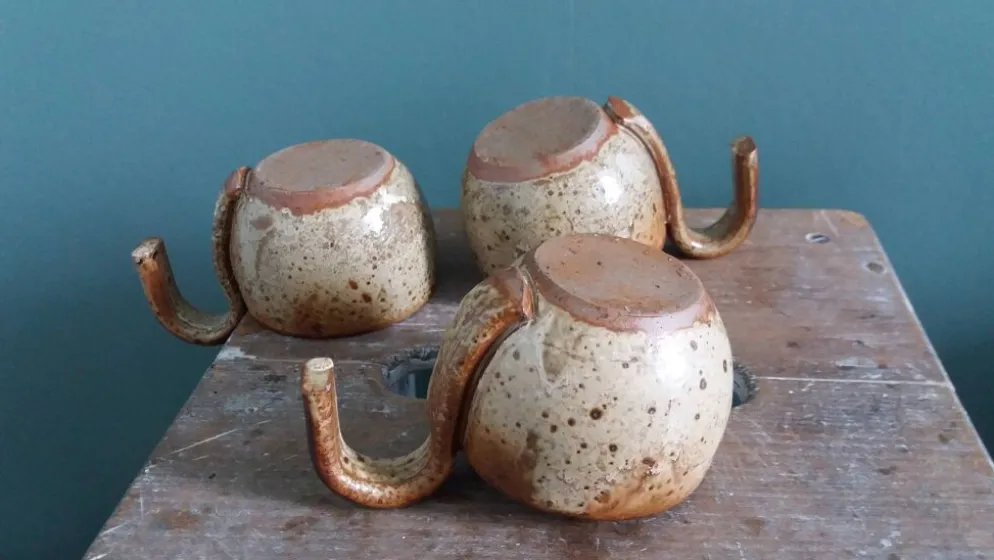 Tasses verres à sangria ou punch en grès de Puisaye, Jean-Pierre Prud’homme