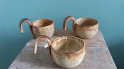 Tasses verres à sangria ou punch en grès de Puisaye, Jean-Pierre Prud’homme