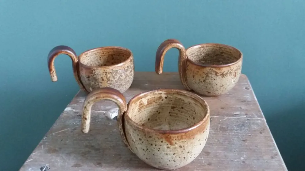Tasses verres à sangria ou punch en grès de Puisaye, Jean-Pierre Prud’homme