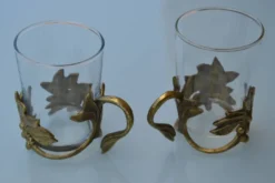 2 tasses/verre à thé art déco