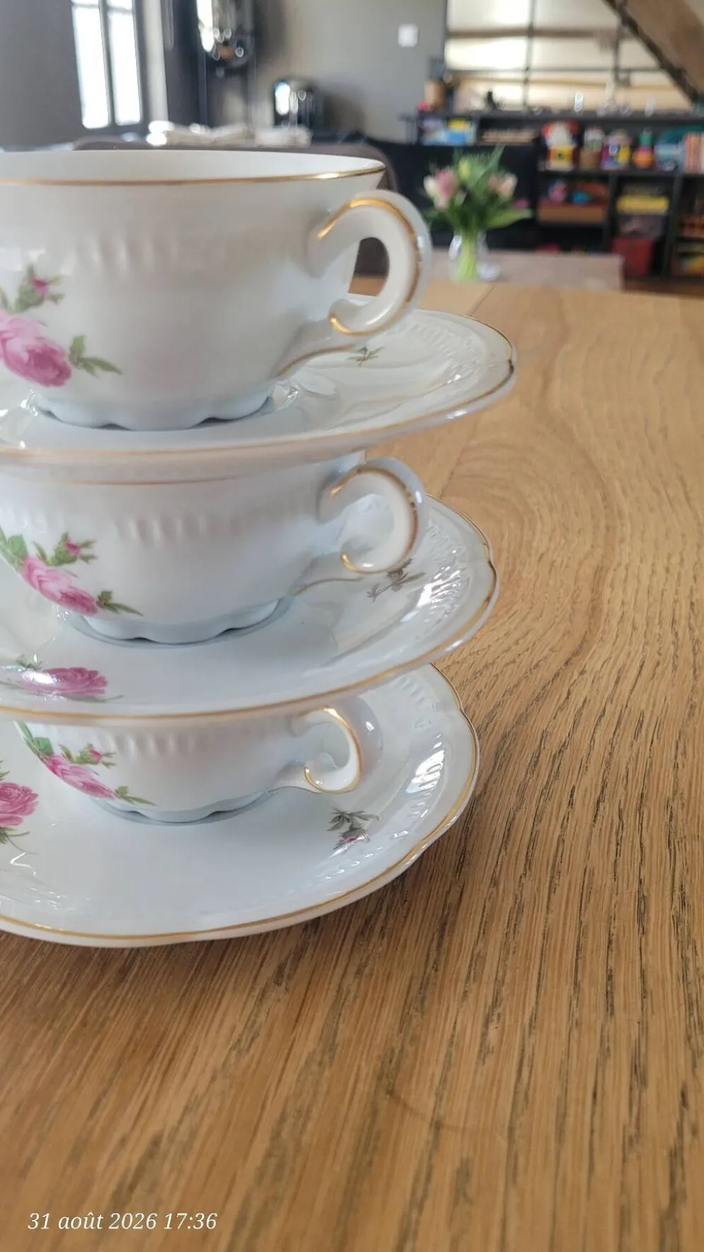 3 tasses vintage Belge Maison R.Michiels ( St Nicolas waes )