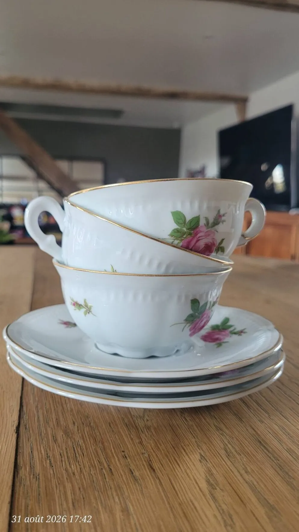 3 tasses vintage Belge Maison R.Michiels ( St Nicolas waes )