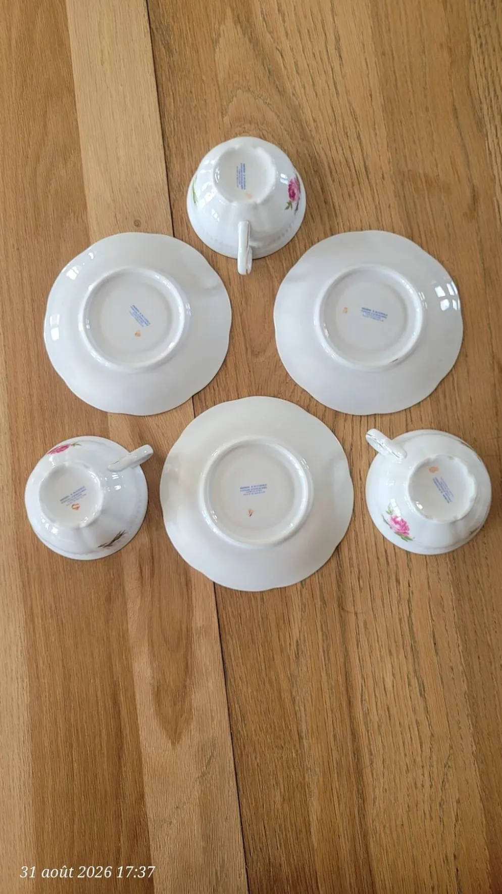 3 tasses vintage Belge Maison R.Michiels ( St Nicolas waes )