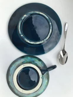 Tasse à thé Vallauris bleu profond