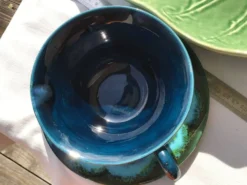 Tasse à thé Vallauris bleu profond