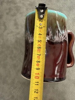 Tasse Vallauris vintage lava bleu vert marron