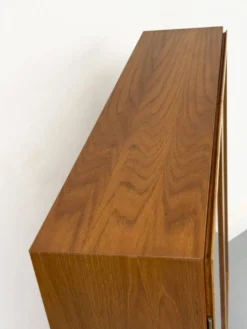 Teak Cabinet with Glass Doors from Omann Jun, 1960s