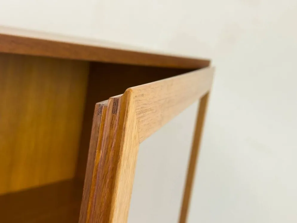 Teak Cabinet with Glass Doors from Omann Jun, 1960s