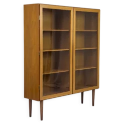 Teak Cabinet with Glass Doors from Omann Jun, 1960s