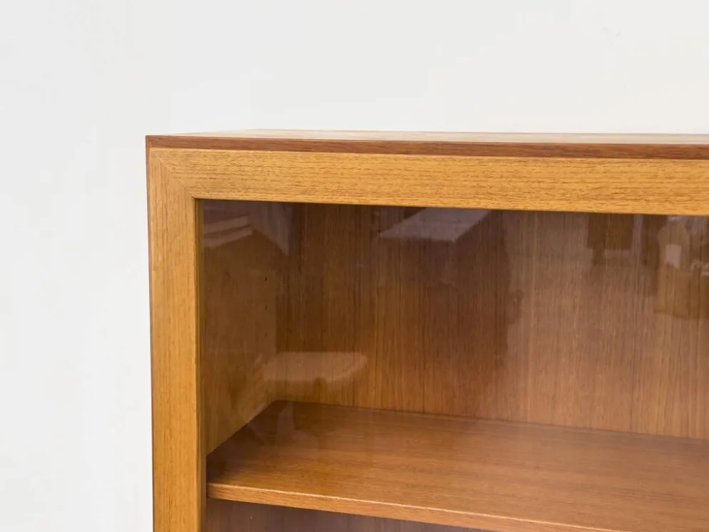 Teak Cabinet with Glass Doors from Omann Jun, 1960s