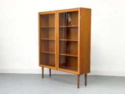 Teak Cabinet with Glass Doors from Omann Jun, 1960s