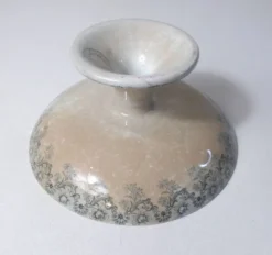 Terre de fer assiette sur pied compotier Boulenger Choisy le Roi