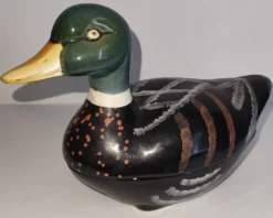 Terrine Canard Colvert en faïence – Michel Caugant – Vintage
