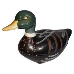 Terrine Canard Colvert en faïence – Michel Caugant – Vintage
