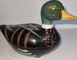 Terrine Canard Colvert en faïence – Michel Caugant – Vintage