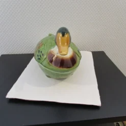 Terrine ou Boite Canard en Céramique Michel Caugant