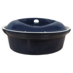 Terrine Ovale Neuf Ceramique Emile Henry Bleu Nuit 27cm