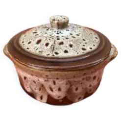 Terrine ronde céramique effet 