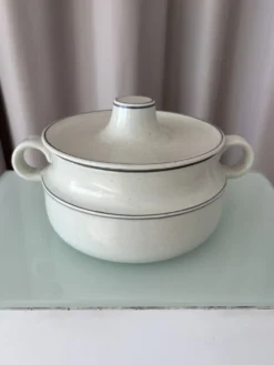 Terrine vintage scandinave BIRKA Sweden en grès émaillé