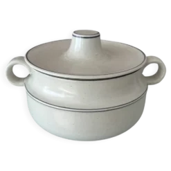 Terrine vintage scandinave BIRKA Sweden en grès émaillé