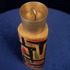 Thermos en parchemin Aldo Tura Mod. 796D avec décoration abstraite, 1940