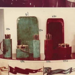 Thermos en parchemin Aldo Tura Mod. 796D avec décoration abstraite, 1940