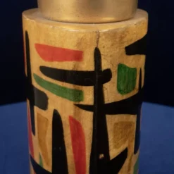Thermos en parchemin Aldo Tura Mod. 796D avec décoration abstraite, 1940