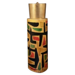 Thermos en parchemin Aldo Tura Mod. 796D avec décoration abstraite, 1940