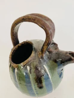 Théière en céramique artisanale, années 1980