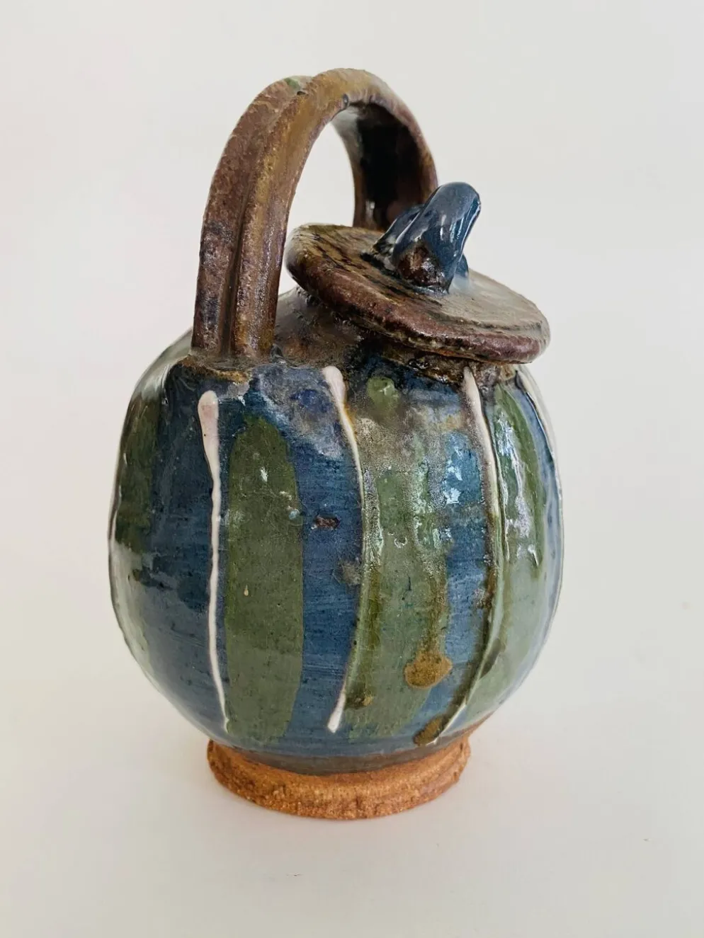 Théière en céramique artisanale, années 1980