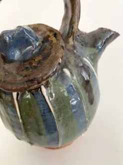 Théière en céramique artisanale, années 1980