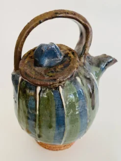 Théière en céramique artisanale, années 1980